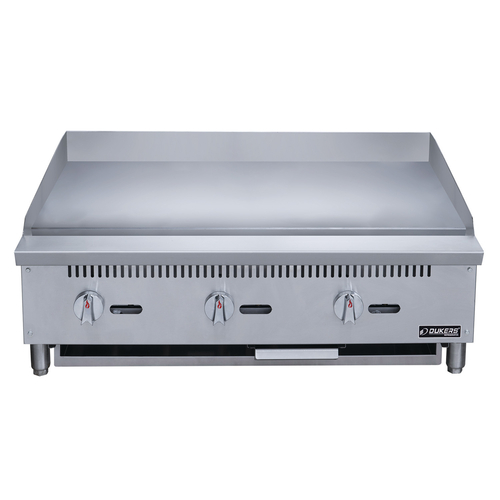 Dukers DCGM36 36"W Stainless Steel Gas Countertop Griddle - 90,000 BTU