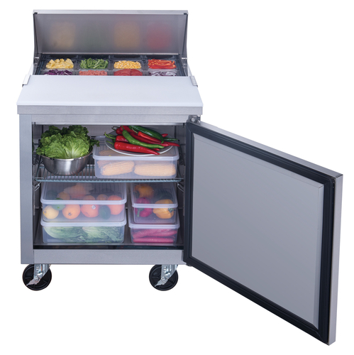 Dukers DSP29-8-S1 29" 1 Self-Closing Solid Door Sandwich / Salad Prep Table