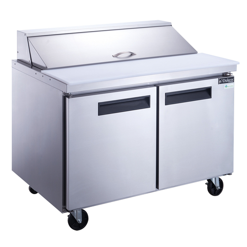 Dukers DSP48-12-S2 48" 2 Solid Self-Closing Doors Sandwich / Salad Prep Table