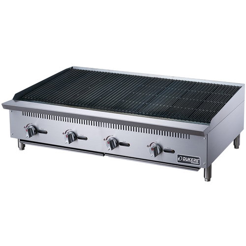Dukers DCCB48 48"W Gas Countertop Charbroiler - 140,000 BTU