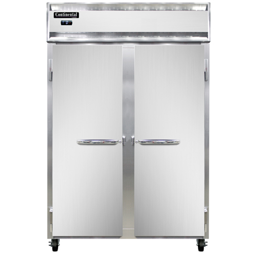 Continental Refrigerator 2FN 52" W Two-Section Solid Door Reach-In Freezer - 115 Volts