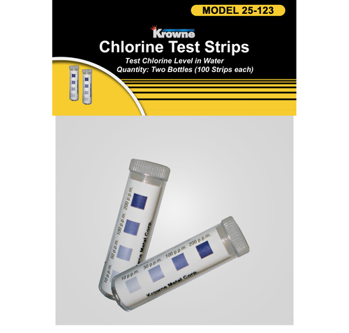 Krowne P25-123 Two-Pack Bag Chlorine Test Strips