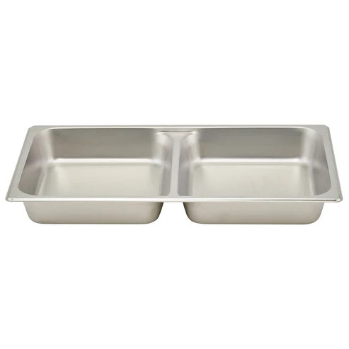 Winco SPFD2 Rectangular Divided Stainles Steel Food Pan