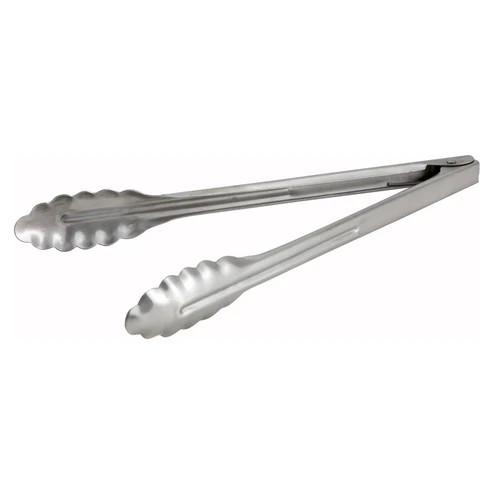 Winco UT-12HT Coiled Spring Scalloped Edge Utility Tongs