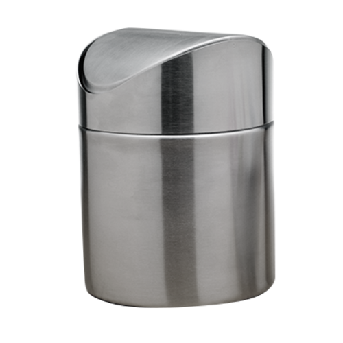 GET SSTB-7 Stainless Steel Flip Lid Table Waste Bin