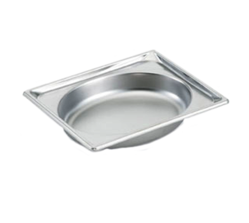 Vollrath 3102040 4" Stainless Steel Super Pan Super Shape Half Oval Pan - 22 Gauge