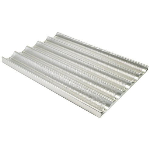 Winco ABPN-5 18" x 26" x 1" 5 Slots Perforated Baguette Pan