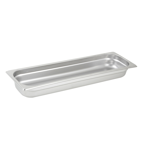 Winco SPJL-2HL 1/2 Size Long Stainless Anti-Jamming Steel Steam Table Pan