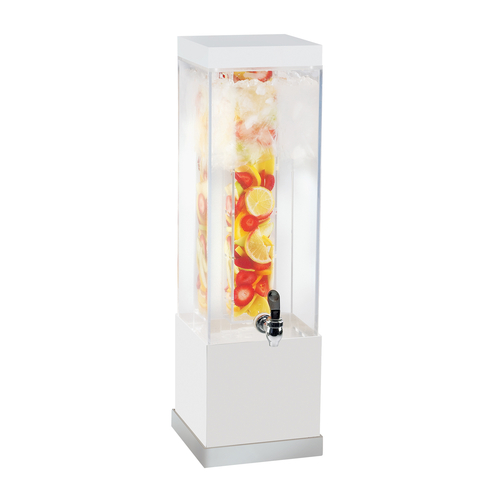 Cal-Mil 3002-3INF-55 3 Gallon Clear Square Luxe Beverage Dispenser