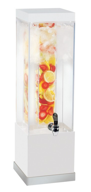 Cal-Mil 3002-3INF-55 3 Gallon Clear Square Luxe Beverage Dispenser