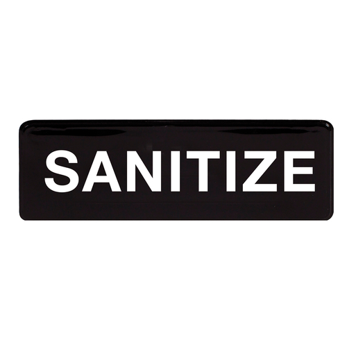 Winco SGN-329 9" x 3"H "SANITIZE" Information Sign