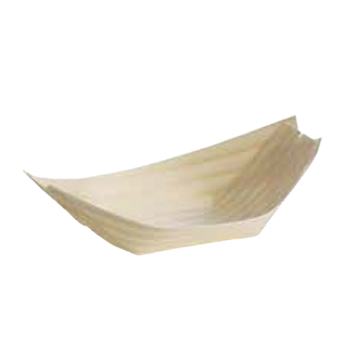TableCraft Products BAMDB5 3 Oz. Boat Shaped Pinewood Cash & Carry Disposable Serving Piece
