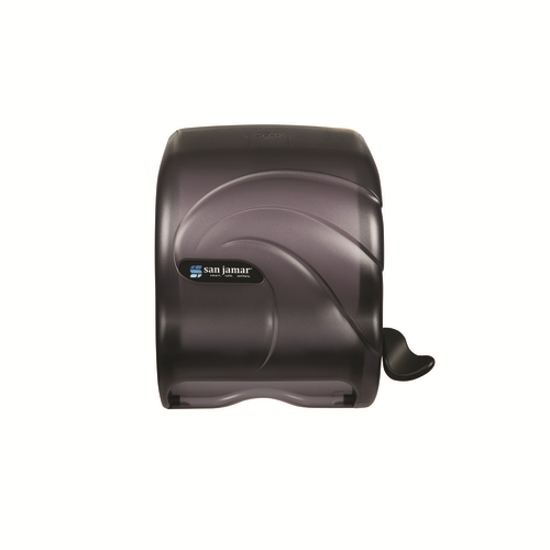 San Jamar T990TBK 12-1/2"W x 8-1/2"D x 12-3/4"H Black Plastic Wall Mount Oceans Element Paper Towel Dispenser