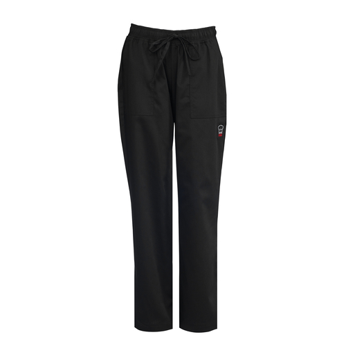 Winco UNF-8KS Signature Chef Black Small Briley Women's Chef Pants