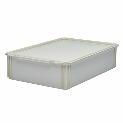 Cambro DB18266CW148 26"L x 18"W x 6"D Rounded Edges White Camwear Pizza Dough Box - 6/Case