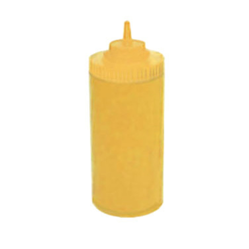 Winco PSW-32Y 32 Oz. Yellow Plastic Wide Mouth Asqueeze Bottle