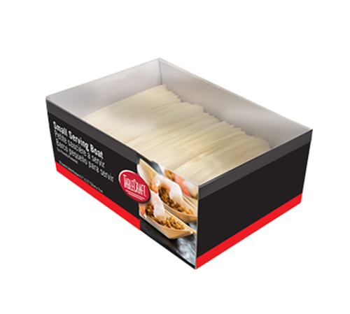 TableCraft Products BAMDB45 1 1/2 Oz. Boat Shaped Pinewood Cash & Carry Disposable Serving Piece