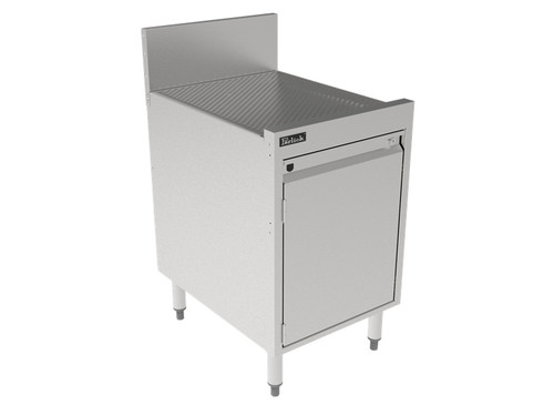 Perlick TSF18SC 18"W x 24"D Stainless Steel Drainboard Top Underbar Storage Cabinet