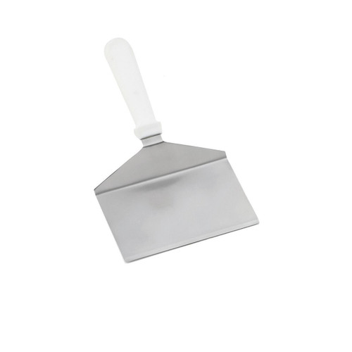 TableCraft Products 461W 4 1/2" L x 6 1/4" W White Square Edge Stainless Steel Blade Turner