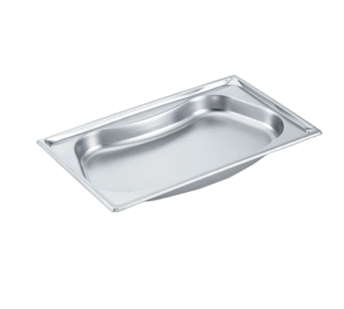 Vollrath 3101120 2 1/2" Stainless Steel Super Pan Super Shape Full Kidney Pan - 22 Gauge