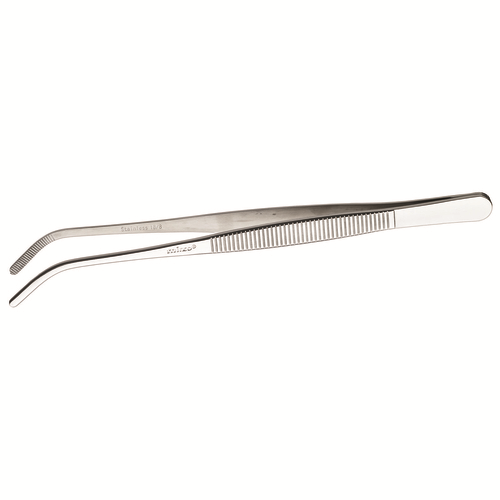 Winco TTG-8C 8" Curved Stainless Steel Tweezer Tongs