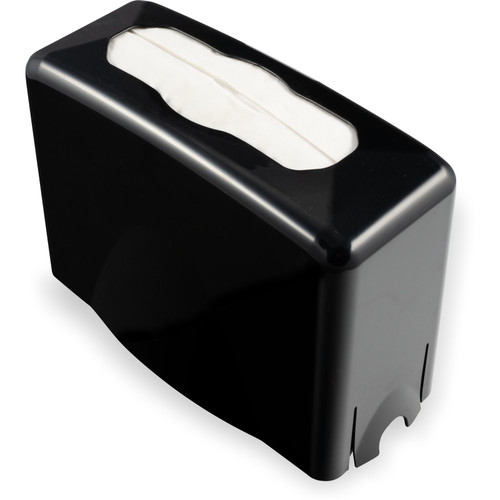 San Jamar T1740BK 12"W x 5-1/2"D x 8-1/2"H Black Plastic Countertop Towel Dispenser