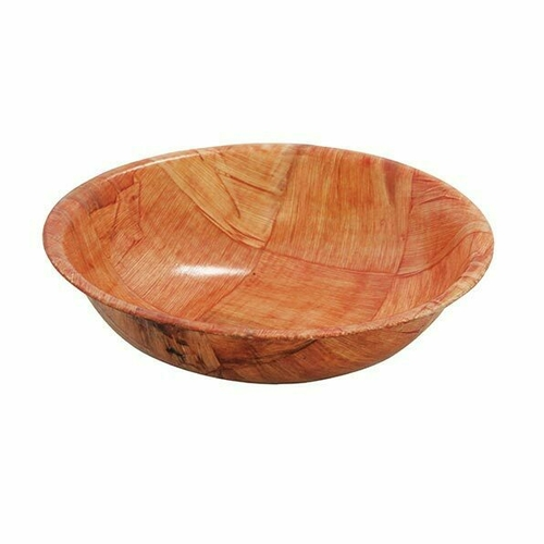 TableCraft Products 214 5.5 Qt. Mahogany Woven Wood Salad Bowl
