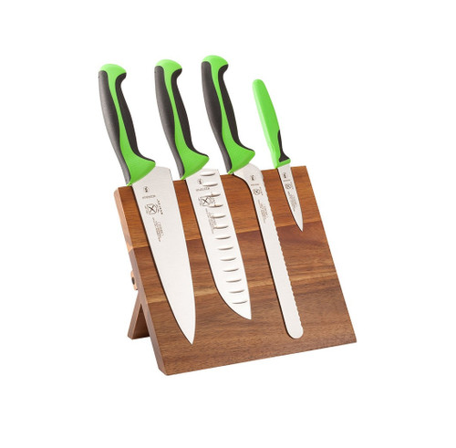 Mercer M21982GR 3 1/2" 5 Piece Japanese Stain-Resistant Steel Blades With Green Handles