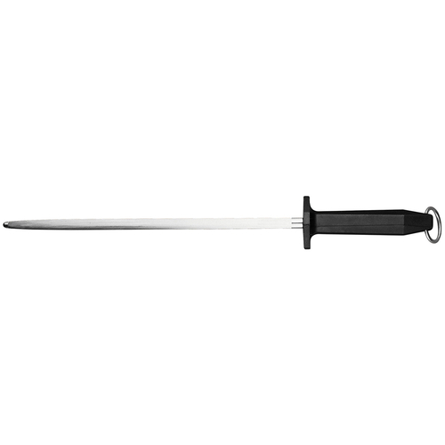 Mercer M14512 12" Mercer Cutlery German Sharpening Steel With Black Polypropylene Handle