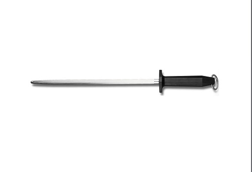 Mercer M14512 12" Mercer Cutlery German Sharpening Steel With Black Polypropylene Handle