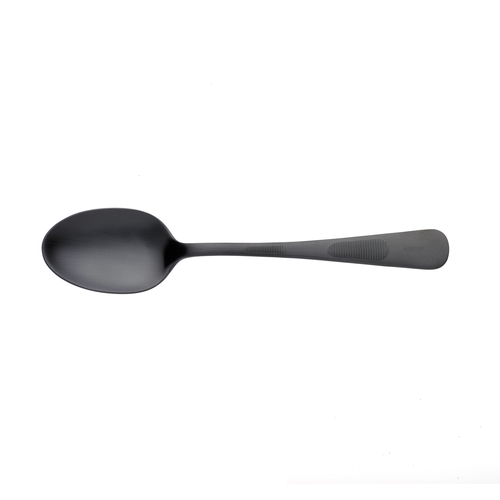 Mercer M35140BK 1.03 Oz. Black Matte Stainless Steel Solid Satin Finish Handle Plating Spoon