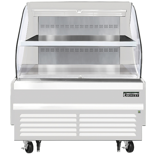 Everest Refrigeration EOMH-48-W-35-T 9.7 Cu. Ft. White Horizontal Open Display Merchandiser