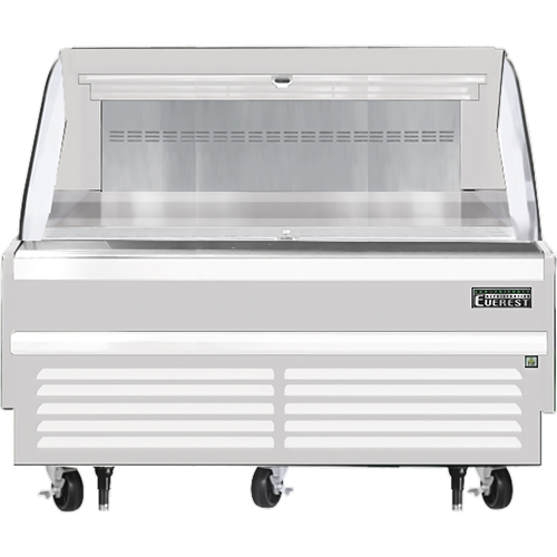 Everest Refrigeration EOMH-60-W-35-S 60" White Horizontal Open Display Merchandiser - 115V