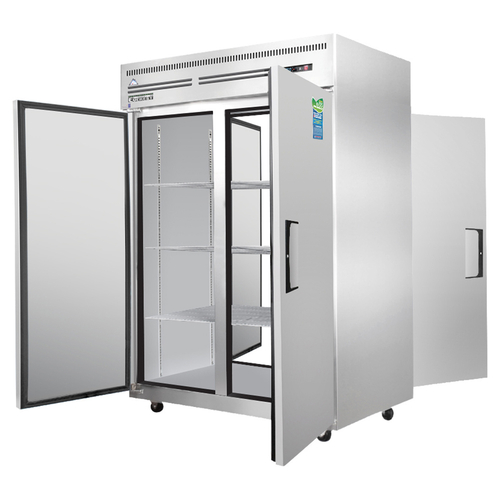 Everest Refrigeration ESPT-2S-2S Two Section Solid Door Pass-Thru Refrigerator - 115V