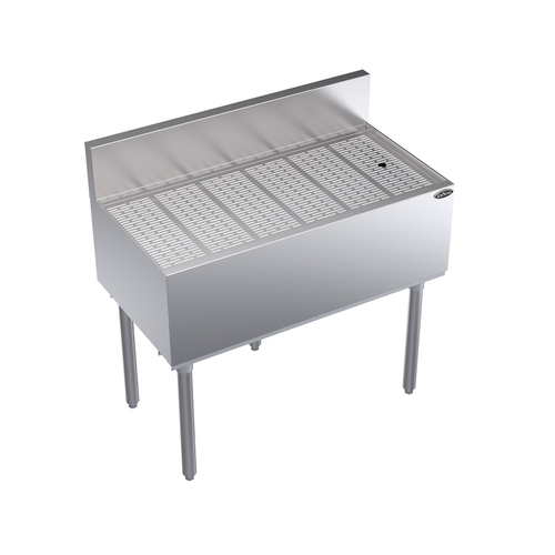 Krowne KR19-GS36 36"W x 19"D Stainless Steel Royal Series Underbar Drainboard