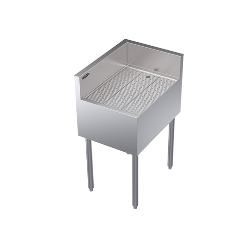 Krowne KR24-C18L 18"W x 24"D x 36-1/2"H Stainless Steel Royal Series Underbar Corner Drainboard