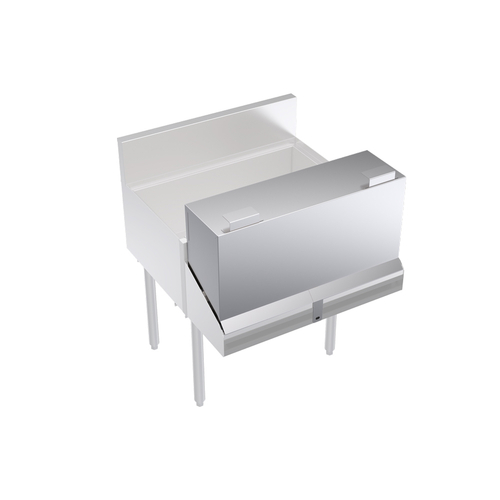 Krowne KR-DC28 28"W Stainless Steel Locking Cover For Double Speedrail