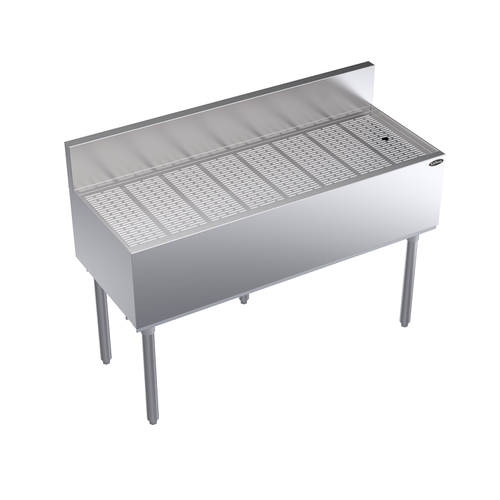 Krowne KR19-GS48 48"W x 19"D Stainless Steel Royal Series Underbar Drainboard