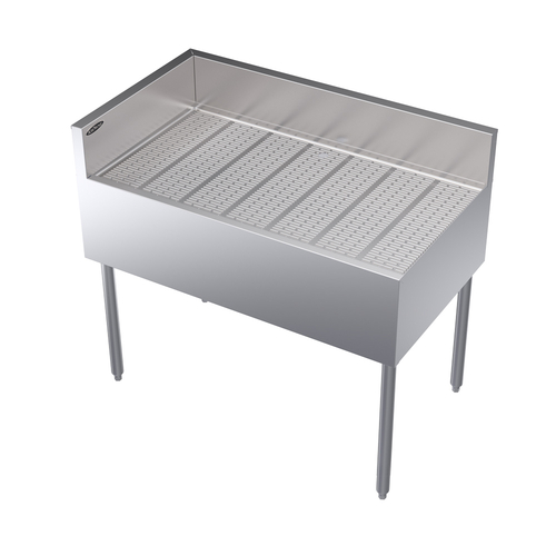 Krowne KR24-C42L  42"W x 24"D x 36-1/2"H Stainless Steel Royal Series Underbar Corner Drainboard