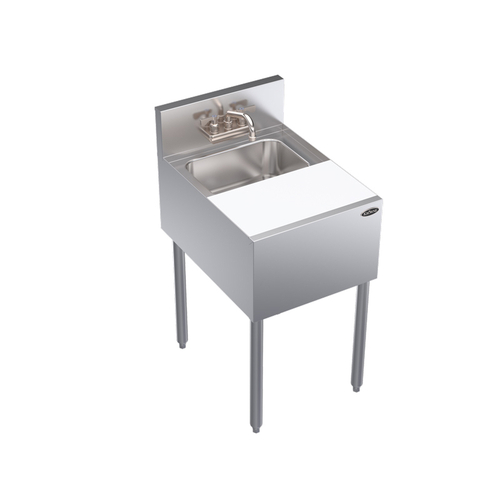 Krowne KR24-MC18 18"W x 24"D Royal Series Underbar Speed Station With Dump Sink & Cutting Board