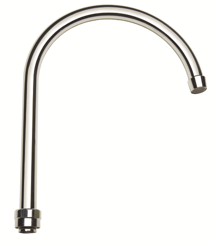 Krowne 21-429L 8 1/2"W x 11"H Low Lead Compliant Gooseneck Spout With T&S Adapter