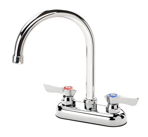 Krowne 11-401L 4" Centers 6" Gooseneck Spout Deck Mount Commerical Series Faucet
