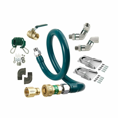 Krowne M5048K12 48" Royal Series Moveable Gas Connection Kit With 2 Elbows Full Port Valve And Quick Disconnect - 0.5"