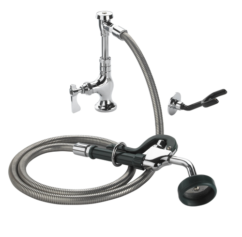 Krowne 19-203L Deck Mount Royal Series Utility Spray Assembly with Single Pantry 72" Stainless Steel Flexible Hose