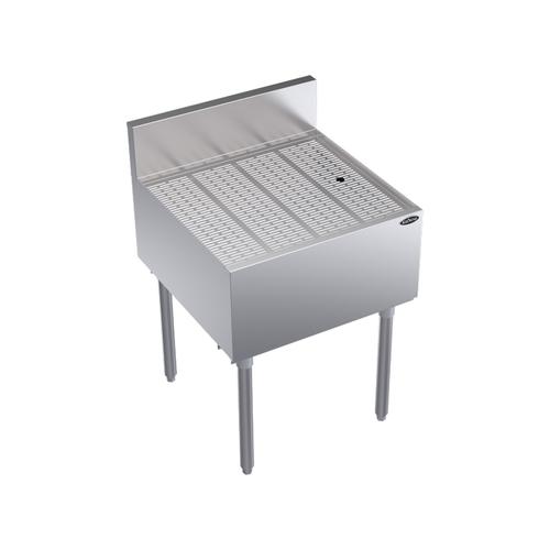 Krowne KR24-GS24 24"W x 24"D Stainless Steel Royal Series Underbar Drainboard