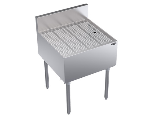 Krowne KR24-GS24 24"W x 24"D Stainless Steel Royal Series Underbar Drainboard