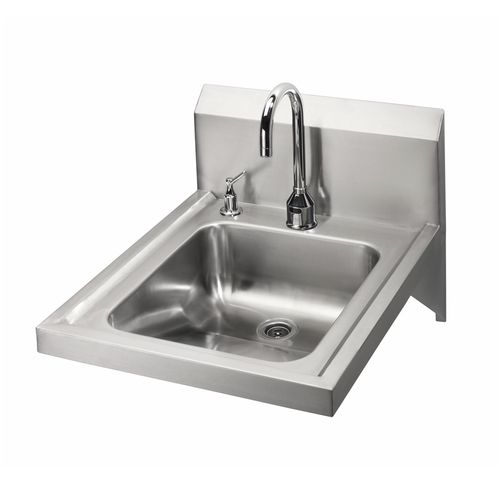 Krowne HS-51 14" X 16" Front-To-Back X 5" Deep Bowl And 6" Gooseneck Spout Hand Sink Wall Mounted Hand Sink