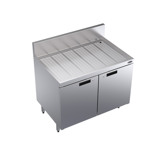 Krowne KR24-SD36 36" x 24"  Royal Series Underbar Drainboard With Cabinet Base & 2 Locking Hinged Doors