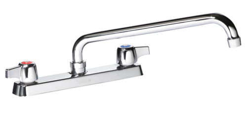 Krowne 13-814L 8" Centers 14" Swing Spout Deck Mount Silver Series Faucet