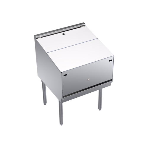 Krowne KR24-24RD-LC  24"W x 24"D Stainless Steel & Galvanized Royal Series Underbar Liquor Bottle Display Unit With Removable Locking Cover